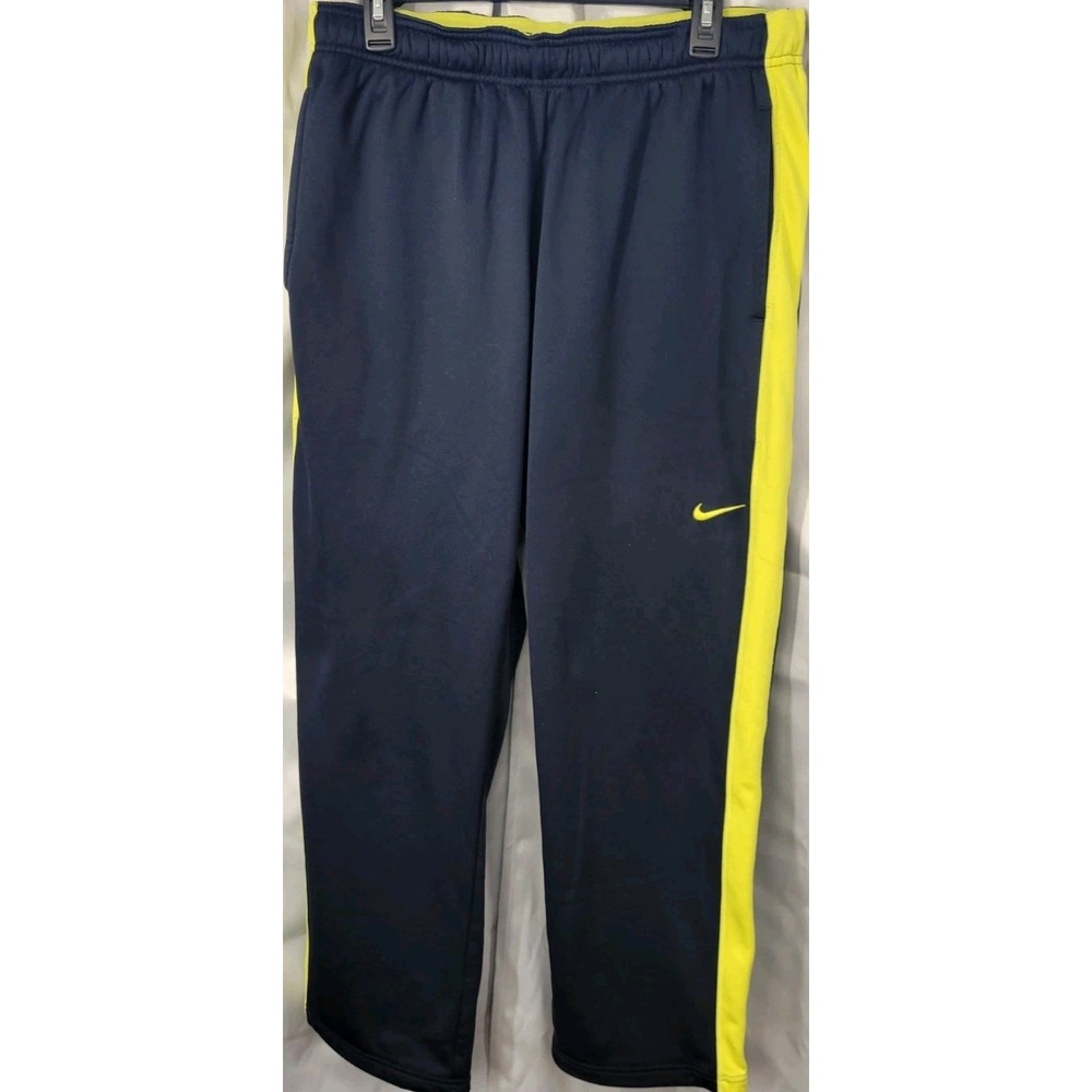 Under Armour Lg Navy Blue & Yellow Joggers 34x32
